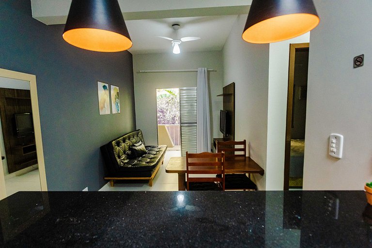 Loft aconchegante com vaga e área de lazer