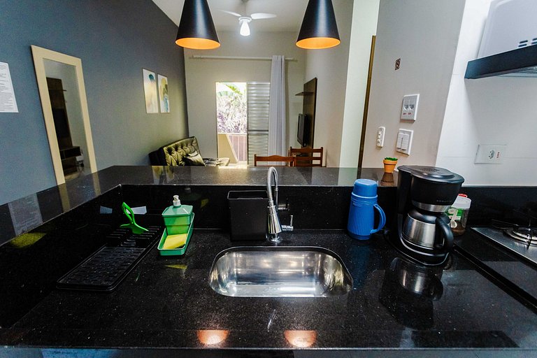 Loft aconchegante com vaga e área de lazer