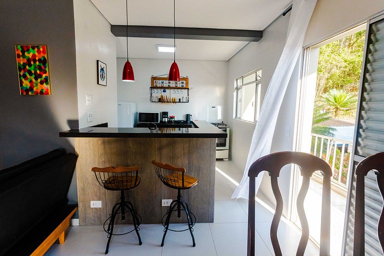Loft sofisticado com vista e área de lazer